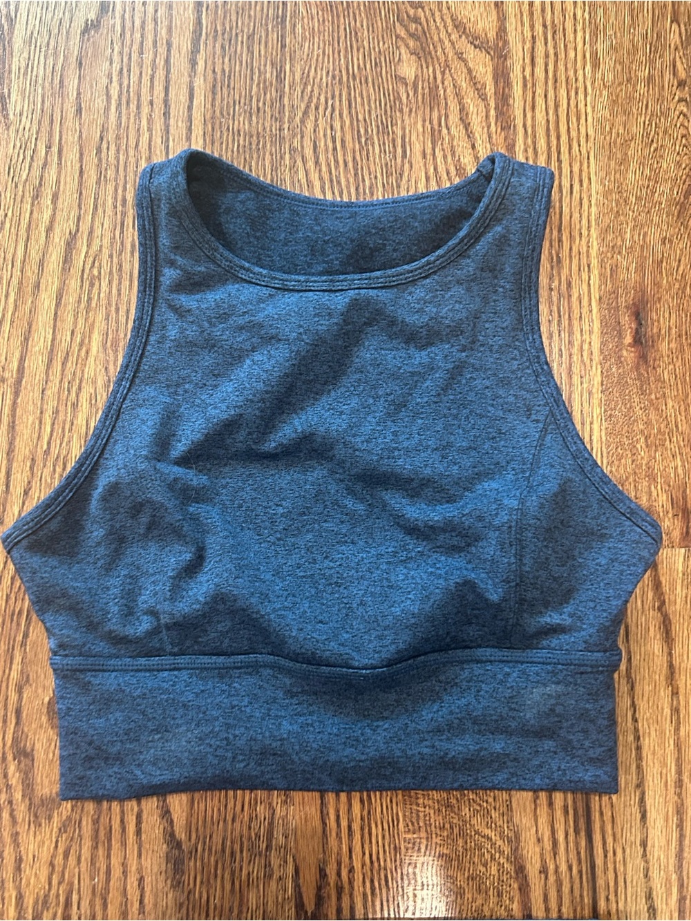 JoyLab Dark Blue Jersey Activewear Set - High Rise Leggings & Matching Crop Tank - Picture 2 of 4